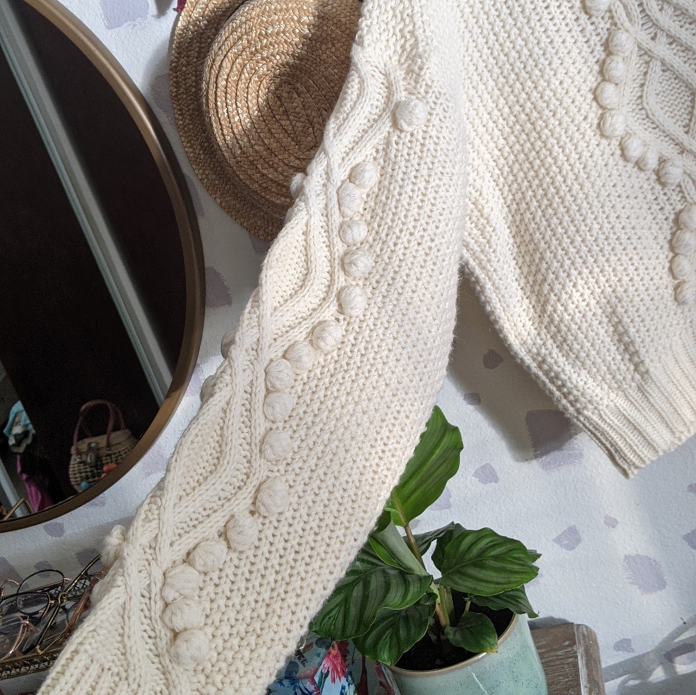 Turtleneck Pom Pom Sweater - Picture 2 of 5